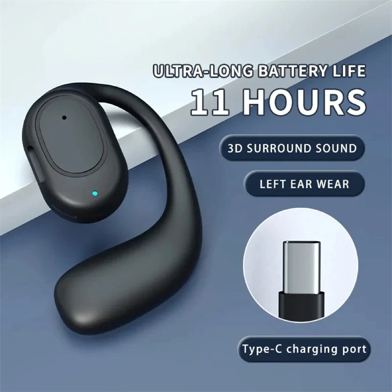 Wireless Charger - หูฟังไร้สายบลูทูธ 5.3 แบบเปิดหู ใช้เทคโนโลยีการนำเสียงผ่านกระดูก ดีไซน์แบบหนีบหู น้ำหนักเบาเป็นพิเศษ