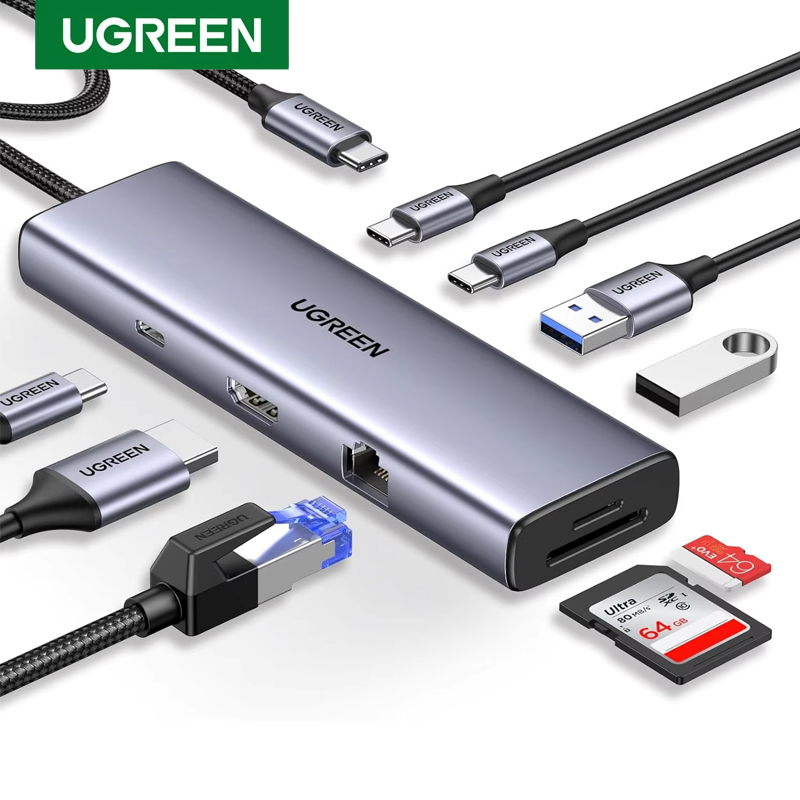 Usb Hub - อะแดปเตอร์ UGREEN Revodok 9 in 1
