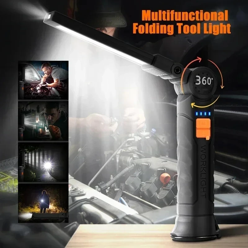 ไฟฉาย LED แบบพกพา COB ชาร์จไฟผ - Power Bank บทวิจารณ์และราคา