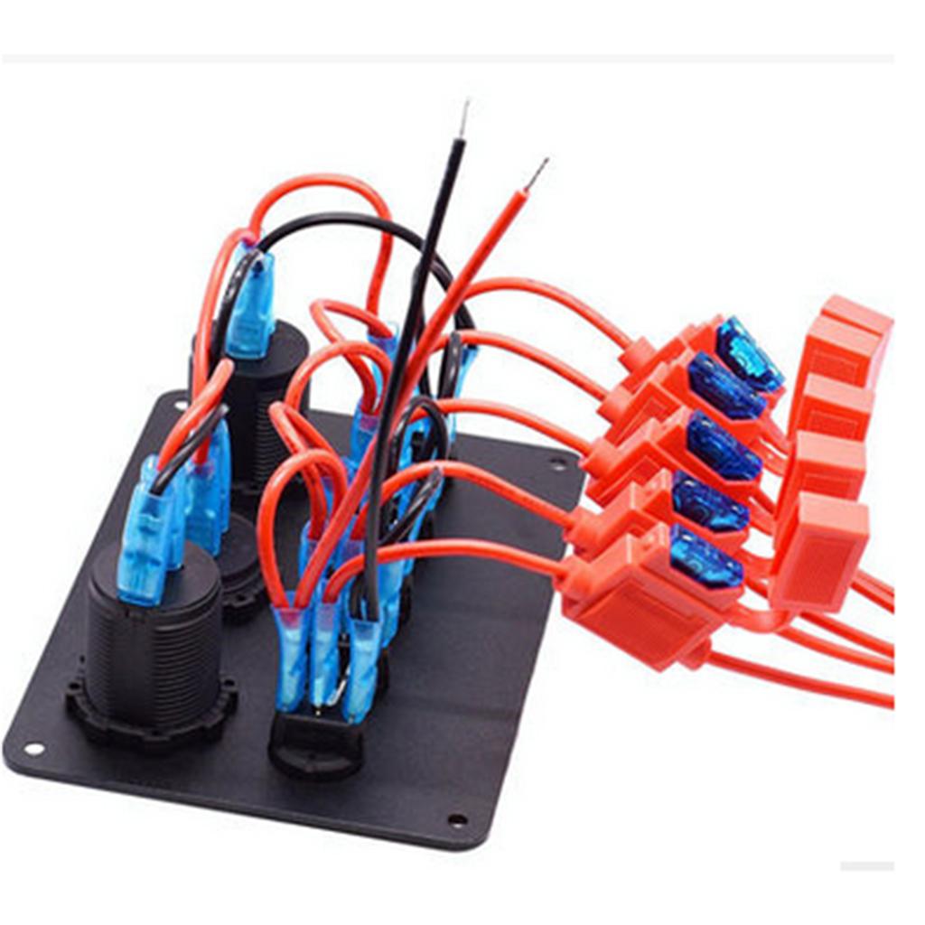 แผงสวิตช์ 5 ช่อง ทำจากพลาสติก  - Usb Charger บทวิจารณ์และราคา