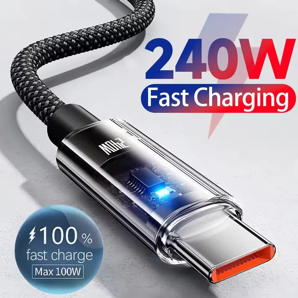 สายชาร์จ USB Type C ไนลอน 240W - Usb Charger บทวิจารณ์และราคา
